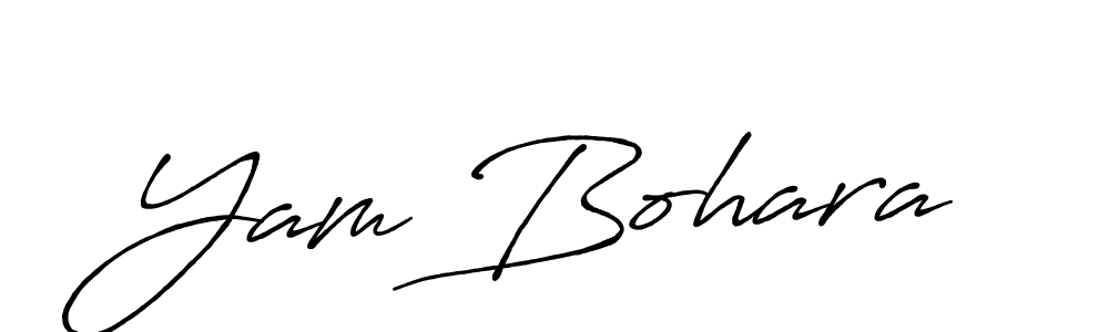 if you are searching for the best signature style for your name Yam Bohara. so please give up your signature search. here we have designed multiple signature styles  using Antro_Vectra_Bolder. Yam Bohara signature style 7 images and pictures png