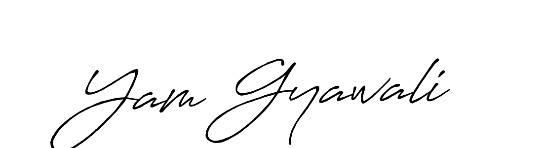 How to make Yam Gyawali signature? Antro_Vectra_Bolder is a professional autograph style. Create handwritten signature for Yam Gyawali name. Yam Gyawali signature style 7 images and pictures png