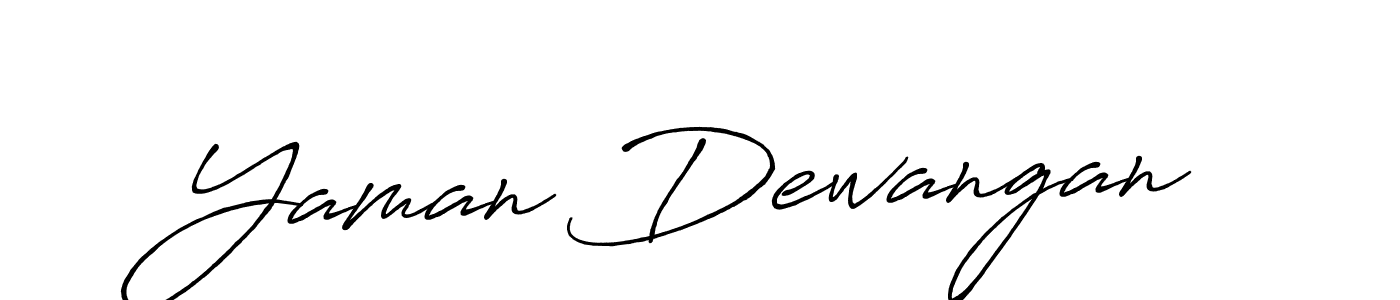 Design your own signature with our free online signature maker. With this signature software, you can create a handwritten (Antro_Vectra_Bolder) signature for name Yaman Dewangan. Yaman Dewangan signature style 7 images and pictures png