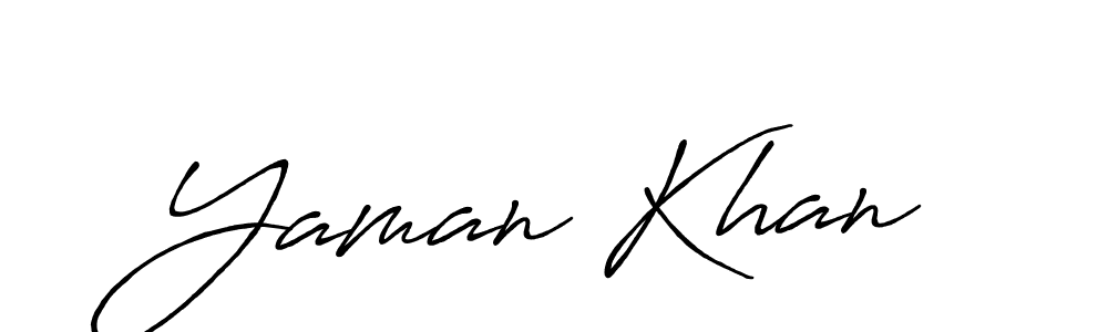 Make a beautiful signature design for name Yaman Khan. With this signature (Antro_Vectra_Bolder) style, you can create a handwritten signature for free. Yaman Khan signature style 7 images and pictures png