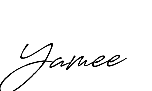 Make a beautiful signature design for name Yamee. With this signature (Antro_Vectra_Bolder) style, you can create a handwritten signature for free. Yamee signature style 7 images and pictures png