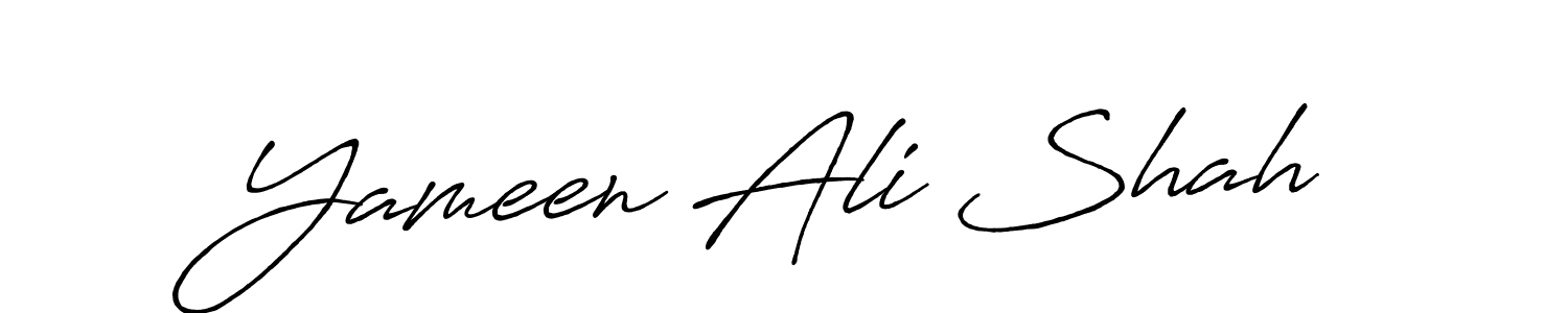 Yameen Ali Shah stylish signature style. Best Handwritten Sign (Antro_Vectra_Bolder) for my name. Handwritten Signature Collection Ideas for my name Yameen Ali Shah. Yameen Ali Shah signature style 7 images and pictures png