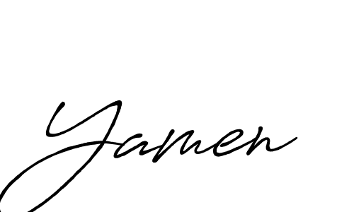 Also we have Yamen name is the best signature style. Create professional handwritten signature collection using Antro_Vectra_Bolder autograph style. Yamen signature style 7 images and pictures png