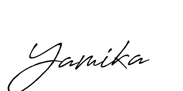 Yamika stylish signature style. Best Handwritten Sign (Antro_Vectra_Bolder) for my name. Handwritten Signature Collection Ideas for my name Yamika. Yamika signature style 7 images and pictures png