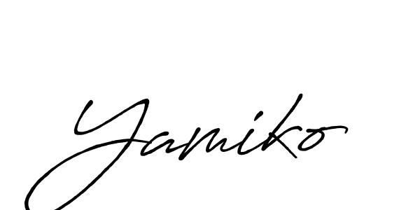 Design your own signature with our free online signature maker. With this signature software, you can create a handwritten (Antro_Vectra_Bolder) signature for name Yamiko. Yamiko signature style 7 images and pictures png