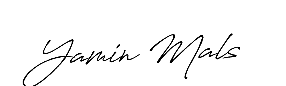 Similarly Antro_Vectra_Bolder is the best handwritten signature design. Signature creator online .You can use it as an online autograph creator for name Yamin Mals. Yamin Mals signature style 7 images and pictures png