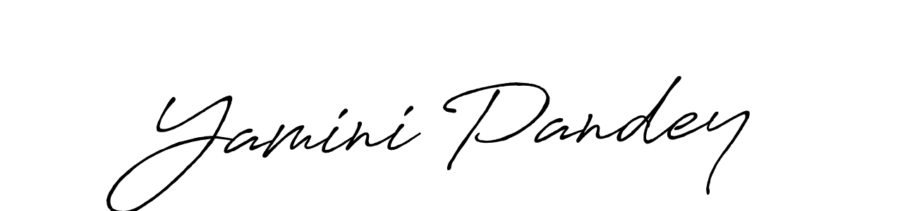 Design your own signature with our free online signature maker. With this signature software, you can create a handwritten (Antro_Vectra_Bolder) signature for name Yamini Pandey. Yamini Pandey signature style 7 images and pictures png