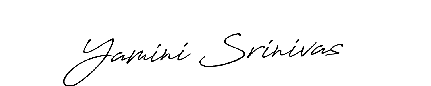 Design your own signature with our free online signature maker. With this signature software, you can create a handwritten (Antro_Vectra_Bolder) signature for name Yamini Srinivas. Yamini Srinivas signature style 7 images and pictures png