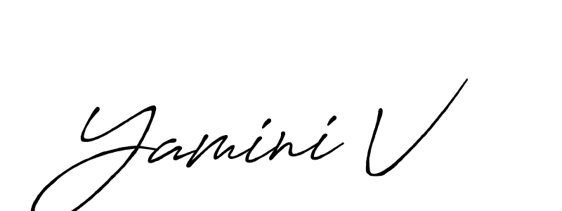 Also we have Yamini V name is the best signature style. Create professional handwritten signature collection using Antro_Vectra_Bolder autograph style. Yamini V signature style 7 images and pictures png