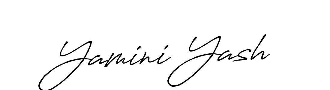 if you are searching for the best signature style for your name Yamini Yash. so please give up your signature search. here we have designed multiple signature styles  using Antro_Vectra_Bolder. Yamini Yash signature style 7 images and pictures png
