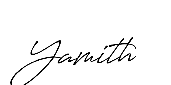 Make a beautiful signature design for name Yamith. With this signature (Antro_Vectra_Bolder) style, you can create a handwritten signature for free. Yamith signature style 7 images and pictures png