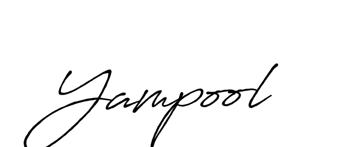 Make a beautiful signature design for name Yampool. With this signature (Antro_Vectra_Bolder) style, you can create a handwritten signature for free. Yampool signature style 7 images and pictures png