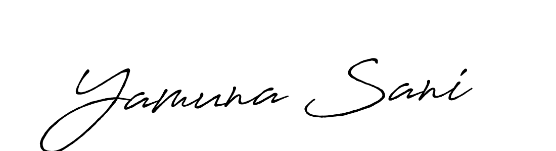 This is the best signature style for the Yamuna Sani name. Also you like these signature font (Antro_Vectra_Bolder). Mix name signature. Yamuna Sani signature style 7 images and pictures png