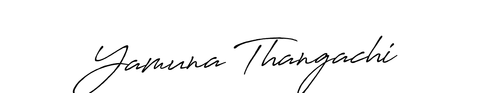 Use a signature maker to create a handwritten signature online. With this signature software, you can design (Antro_Vectra_Bolder) your own signature for name Yamuna Thangachi. Yamuna Thangachi signature style 7 images and pictures png