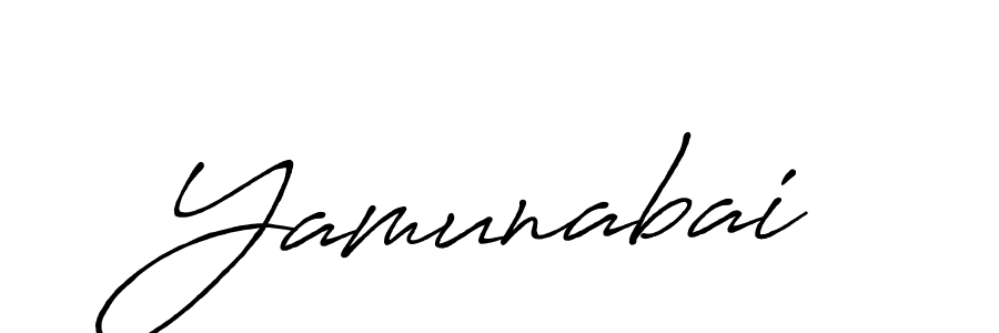 Also You can easily find your signature by using the search form. We will create Yamunabai name handwritten signature images for you free of cost using Antro_Vectra_Bolder sign style. Yamunabai signature style 7 images and pictures png