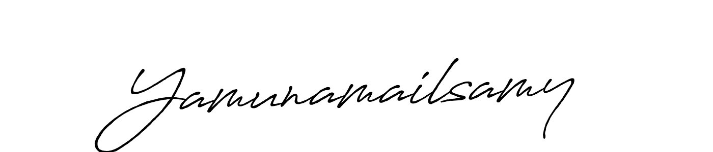 Design your own signature with our free online signature maker. With this signature software, you can create a handwritten (Antro_Vectra_Bolder) signature for name Yamunamailsamy. Yamunamailsamy signature style 7 images and pictures png