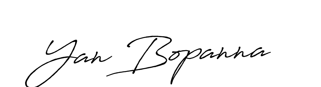 Use a signature maker to create a handwritten signature online. With this signature software, you can design (Antro_Vectra_Bolder) your own signature for name Yan Bopanna. Yan Bopanna signature style 7 images and pictures png