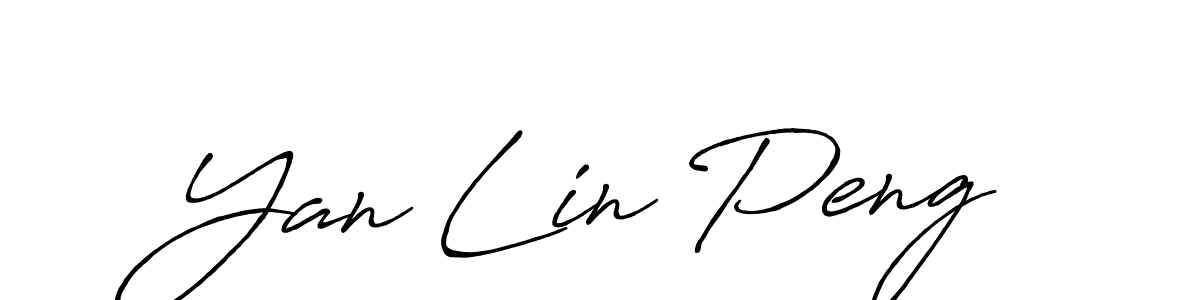 Create a beautiful signature design for name Yan Lin Peng. With this signature (Antro_Vectra_Bolder) fonts, you can make a handwritten signature for free. Yan Lin Peng signature style 7 images and pictures png