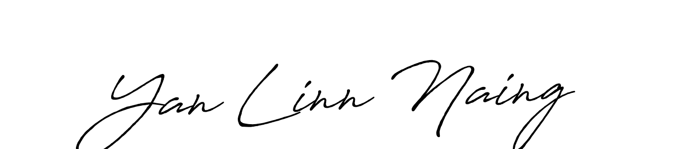 if you are searching for the best signature style for your name Yan Linn Naing. so please give up your signature search. here we have designed multiple signature styles  using Antro_Vectra_Bolder. Yan Linn Naing signature style 7 images and pictures png