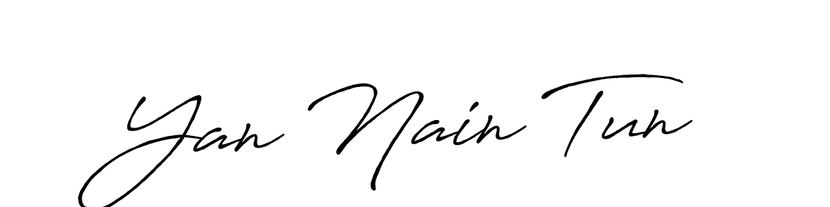 Also we have Yan Nain Tun name is the best signature style. Create professional handwritten signature collection using Antro_Vectra_Bolder autograph style. Yan Nain Tun signature style 7 images and pictures png