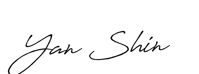 Create a beautiful signature design for name Yan Shin. With this signature (Antro_Vectra_Bolder) fonts, you can make a handwritten signature for free. Yan Shin signature style 7 images and pictures png