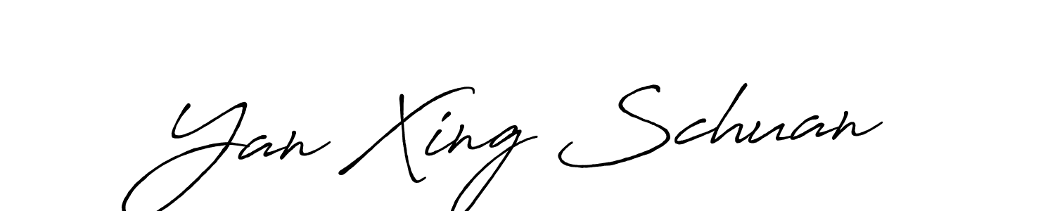 Create a beautiful signature design for name Yan Xing Schuan. With this signature (Antro_Vectra_Bolder) fonts, you can make a handwritten signature for free. Yan Xing Schuan signature style 7 images and pictures png