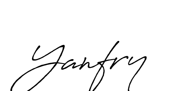 How to make Yanfry signature? Antro_Vectra_Bolder is a professional autograph style. Create handwritten signature for Yanfry name. Yanfry signature style 7 images and pictures png