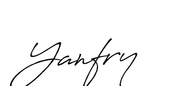 How to make Yanfry signature? Antro_Vectra_Bolder is a professional autograph style. Create handwritten signature for Yanfry name. Yanfry signature style 7 images and pictures png