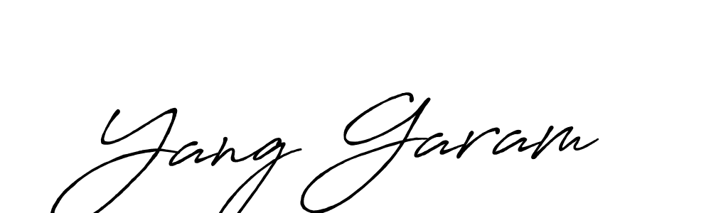 Design your own signature with our free online signature maker. With this signature software, you can create a handwritten (Antro_Vectra_Bolder) signature for name Yang Garam. Yang Garam signature style 7 images and pictures png