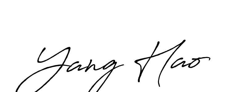 It looks lik you need a new signature style for name Yang Hao. Design unique handwritten (Antro_Vectra_Bolder) signature with our free signature maker in just a few clicks. Yang Hao signature style 7 images and pictures png