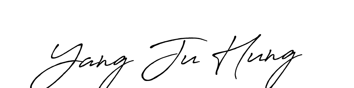 Similarly Antro_Vectra_Bolder is the best handwritten signature design. Signature creator online .You can use it as an online autograph creator for name Yang Ju Hung. Yang Ju Hung signature style 7 images and pictures png