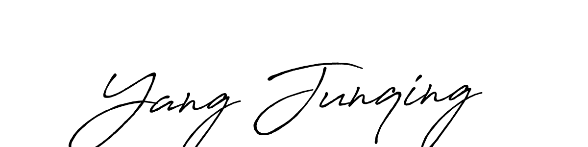 Antro_Vectra_Bolder is a professional signature style that is perfect for those who want to add a touch of class to their signature. It is also a great choice for those who want to make their signature more unique. Get Yang Junqing name to fancy signature for free. Yang Junqing signature style 7 images and pictures png