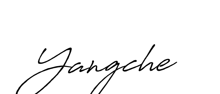 You should practise on your own different ways (Antro_Vectra_Bolder) to write your name (Yangche) in signature. don't let someone else do it for you. Yangche signature style 7 images and pictures png