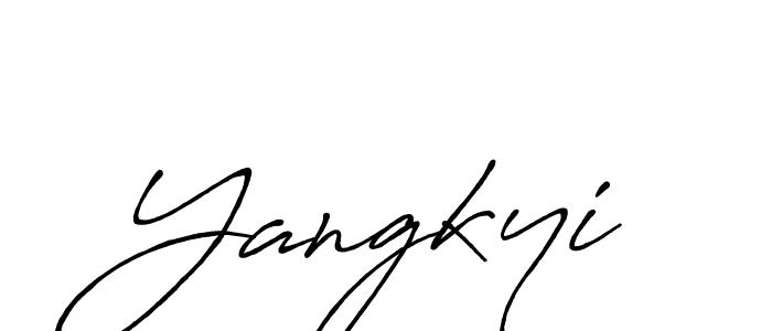 Make a beautiful signature design for name Yangkyi. With this signature (Antro_Vectra_Bolder) style, you can create a handwritten signature for free. Yangkyi signature style 7 images and pictures png