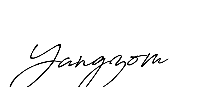 Make a beautiful signature design for name Yangzom. With this signature (Antro_Vectra_Bolder) style, you can create a handwritten signature for free. Yangzom signature style 7 images and pictures png