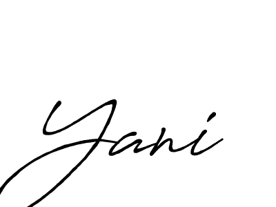 Use a signature maker to create a handwritten signature online. With this signature software, you can design (Antro_Vectra_Bolder) your own signature for name Yani. Yani signature style 7 images and pictures png