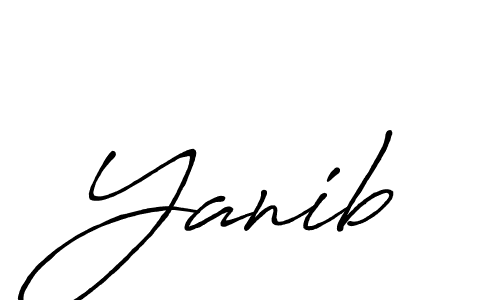 The best way (Antro_Vectra_Bolder) to make a short signature is to pick only two or three words in your name. The name Yanib include a total of six letters. For converting this name. Yanib signature style 7 images and pictures png