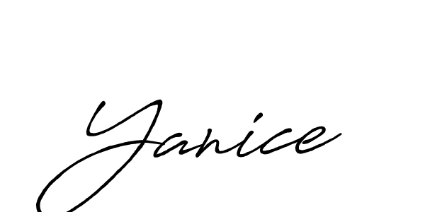 Use a signature maker to create a handwritten signature online. With this signature software, you can design (Antro_Vectra_Bolder) your own signature for name Yanice. Yanice signature style 7 images and pictures png