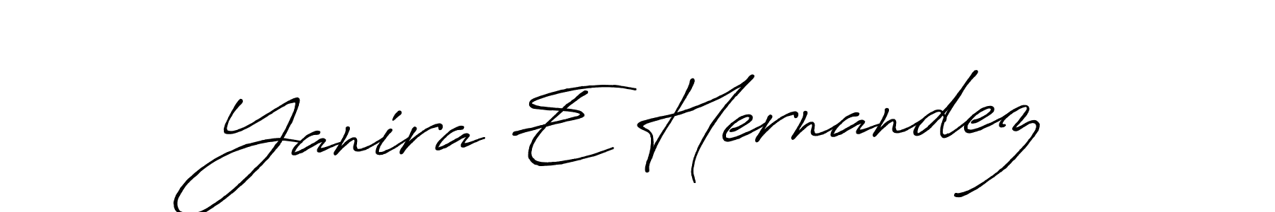 Also You can easily find your signature by using the search form. We will create Yanira E Hernandez name handwritten signature images for you free of cost using Antro_Vectra_Bolder sign style. Yanira E Hernandez signature style 7 images and pictures png