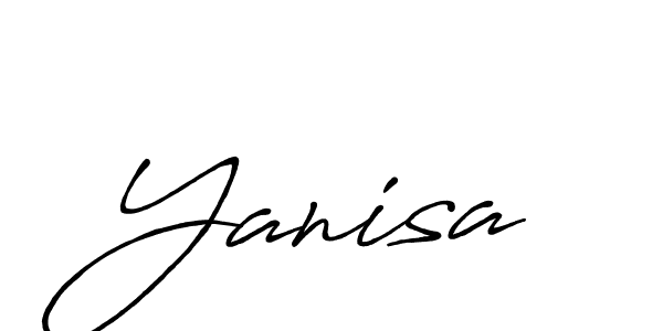 Create a beautiful signature design for name Yanisa. With this signature (Antro_Vectra_Bolder) fonts, you can make a handwritten signature for free. Yanisa signature style 7 images and pictures png