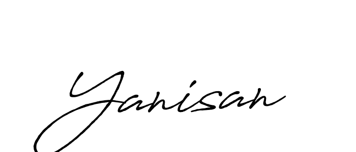 How to make Yanisan name signature. Use Antro_Vectra_Bolder style for creating short signs online. This is the latest handwritten sign. Yanisan signature style 7 images and pictures png