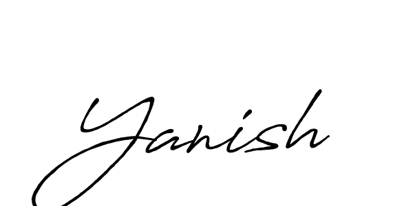 Design your own signature with our free online signature maker. With this signature software, you can create a handwritten (Antro_Vectra_Bolder) signature for name Yanish. Yanish signature style 7 images and pictures png