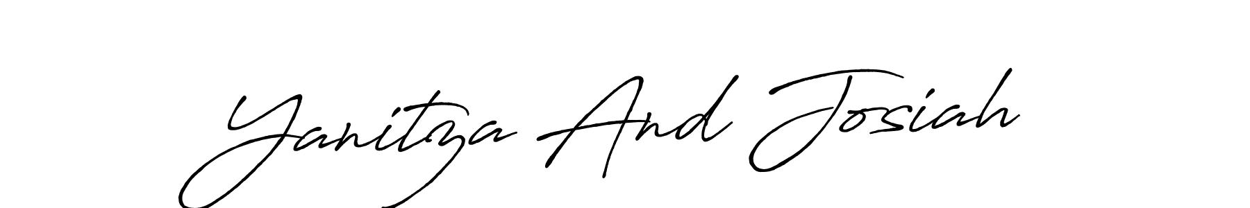 Also we have Yanitza And Josiah name is the best signature style. Create professional handwritten signature collection using Antro_Vectra_Bolder autograph style. Yanitza And Josiah signature style 7 images and pictures png