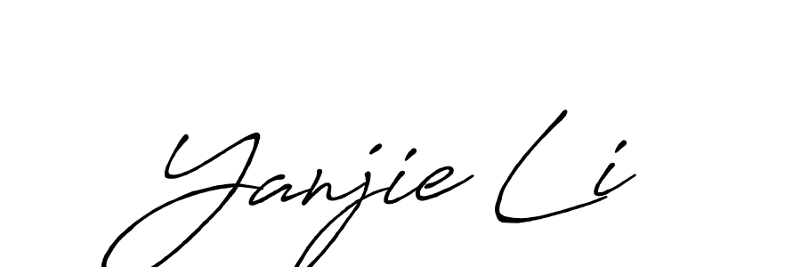 Also we have Yanjie Li name is the best signature style. Create professional handwritten signature collection using Antro_Vectra_Bolder autograph style. Yanjie Li signature style 7 images and pictures png