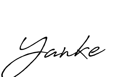 Use a signature maker to create a handwritten signature online. With this signature software, you can design (Antro_Vectra_Bolder) your own signature for name Yanke. Yanke signature style 7 images and pictures png