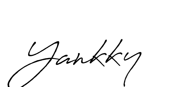 Design your own signature with our free online signature maker. With this signature software, you can create a handwritten (Antro_Vectra_Bolder) signature for name Yankky. Yankky signature style 7 images and pictures png