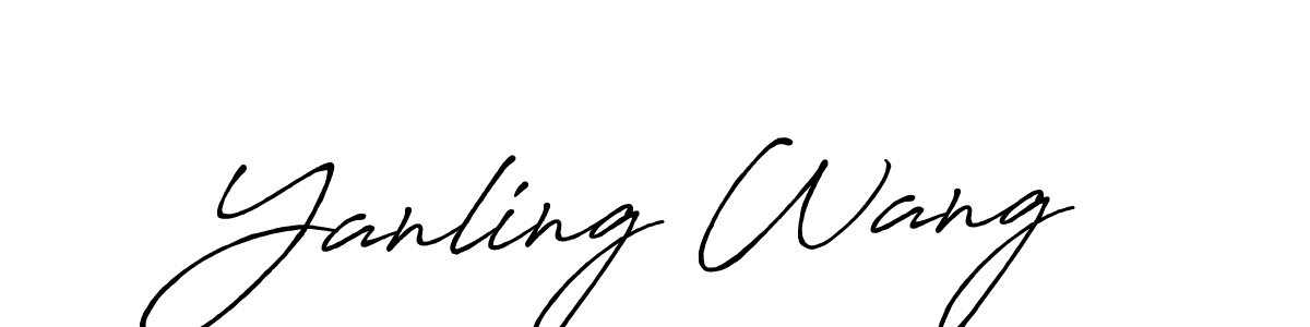 Also we have Yanling Wang name is the best signature style. Create professional handwritten signature collection using Antro_Vectra_Bolder autograph style. Yanling Wang signature style 7 images and pictures png