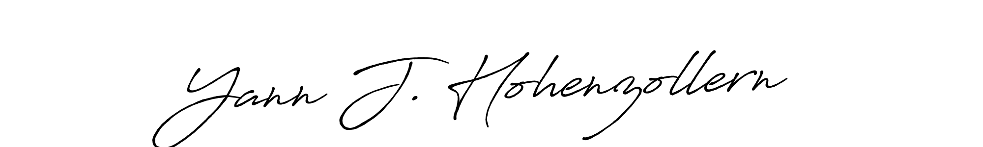 Create a beautiful signature design for name Yann J. Hohenzollern. With this signature (Antro_Vectra_Bolder) fonts, you can make a handwritten signature for free. Yann J. Hohenzollern signature style 7 images and pictures png