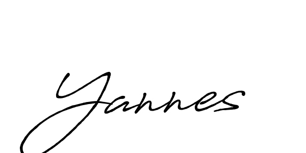 Design your own signature with our free online signature maker. With this signature software, you can create a handwritten (Antro_Vectra_Bolder) signature for name Yannes. Yannes signature style 7 images and pictures png