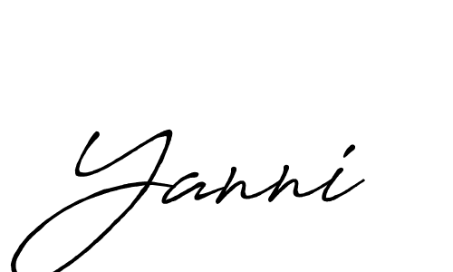 Design your own signature with our free online signature maker. With this signature software, you can create a handwritten (Antro_Vectra_Bolder) signature for name Yanni. Yanni signature style 7 images and pictures png